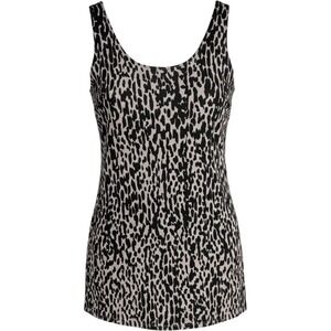 Bisou Bisou Cheetah Leopard Mob Wife Sleeveless Knit Tank Mini Dress Womens XL
